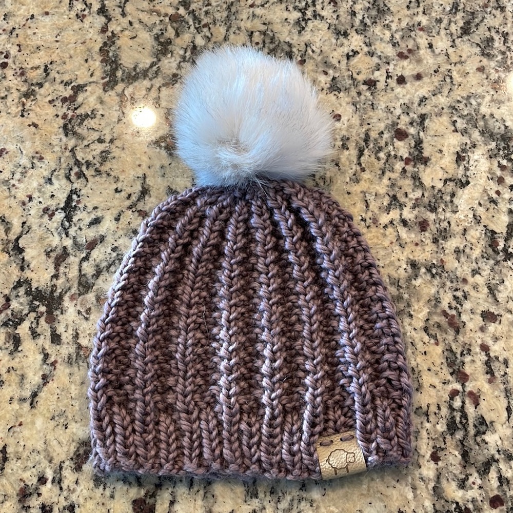 Handmade winter hat with Pom